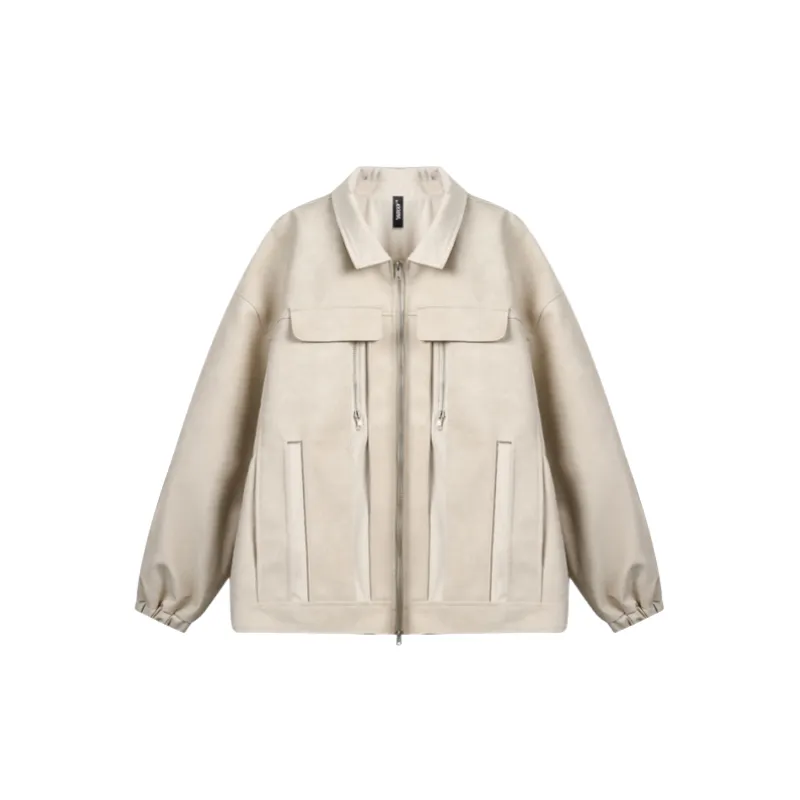 Fashionable Zipper Polyester Jacket-4