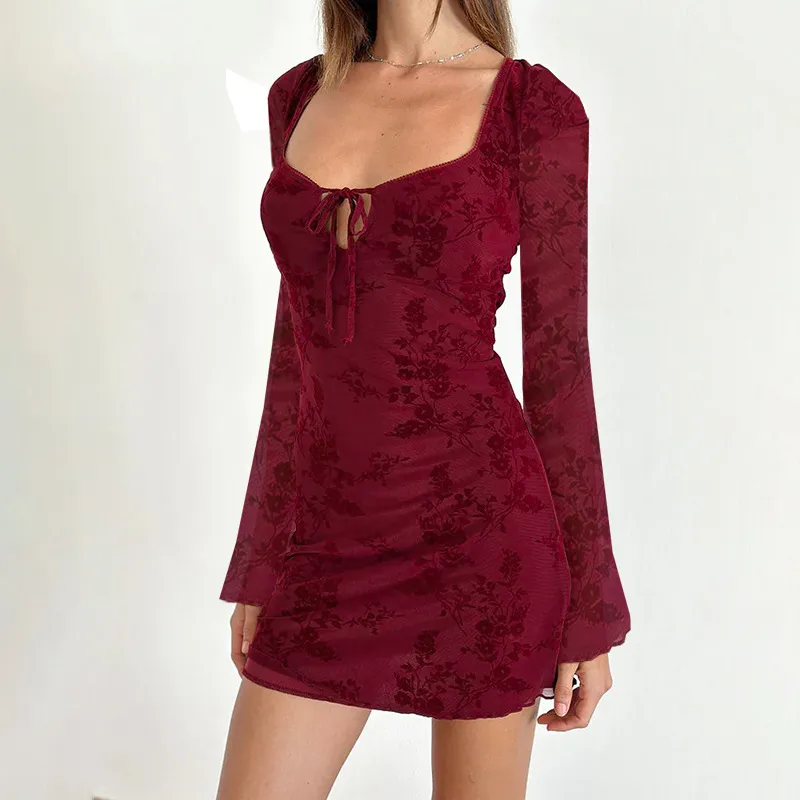 Fashionable Sexy Print Dress Women-2