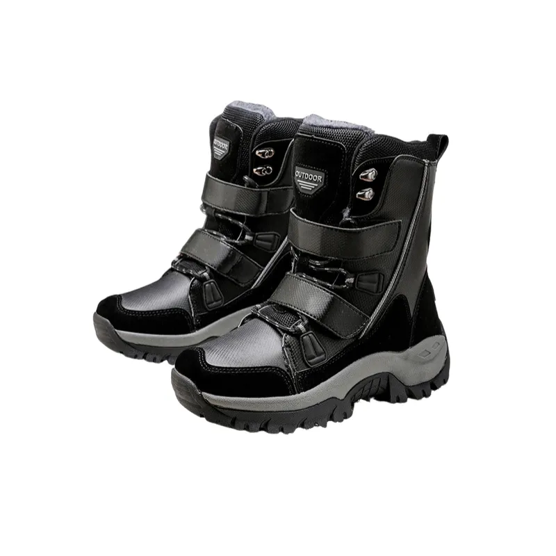 Leather Waterproof Warm Snow Boots-2