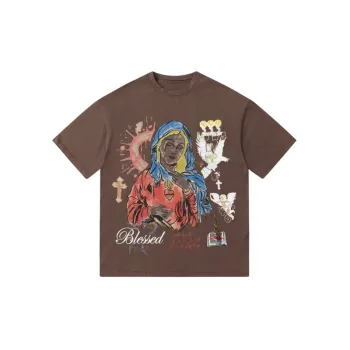 Retro Loose Washed Spray T Shirt