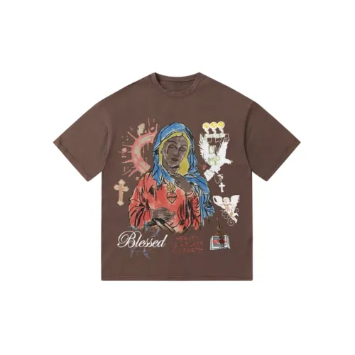 Retro Loose Washed Spray T brown