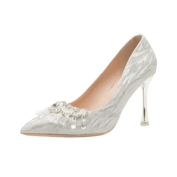 Elegant Rhinestone High Heels