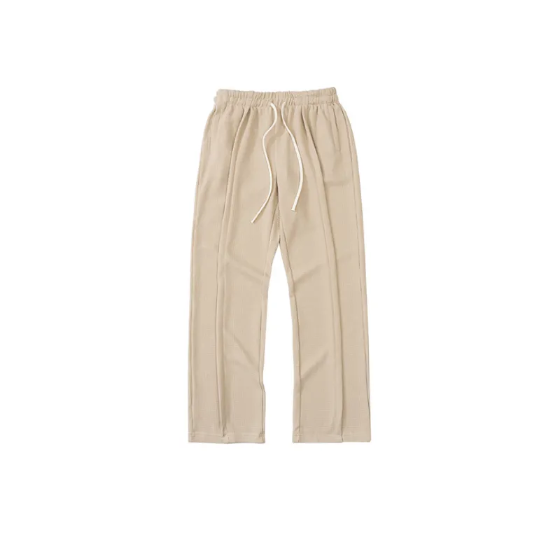 Straight Leg Slimming Drawstring Retro Casual Pants