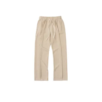 Straight Leg Slimming Drawstring Retro Casual Pants