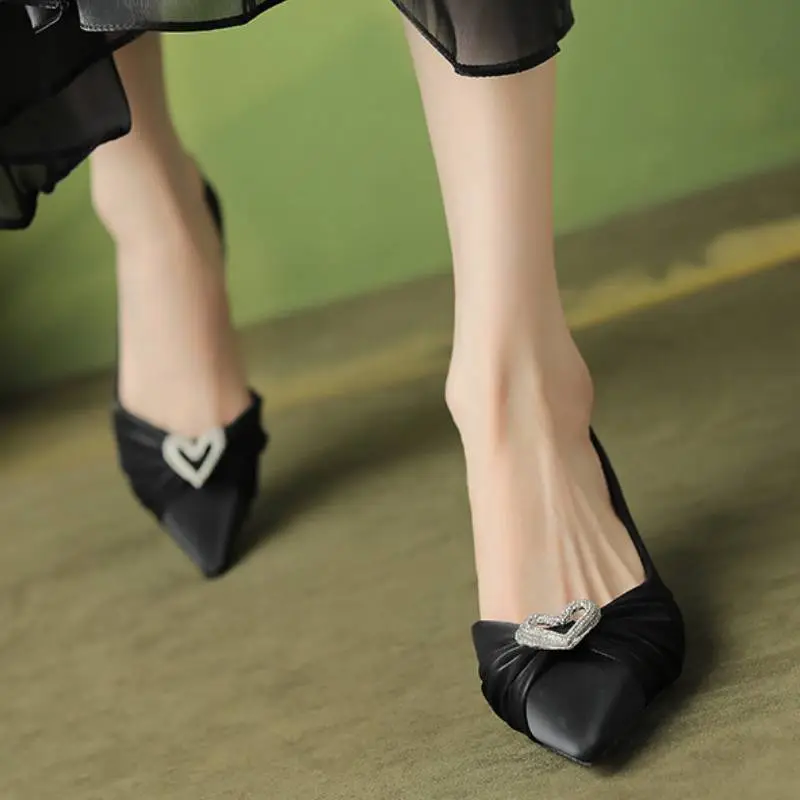Plain Rhinestone High Heels-5