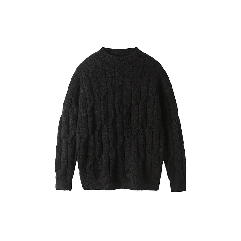 Trendy Plain Polyester Sweater-0