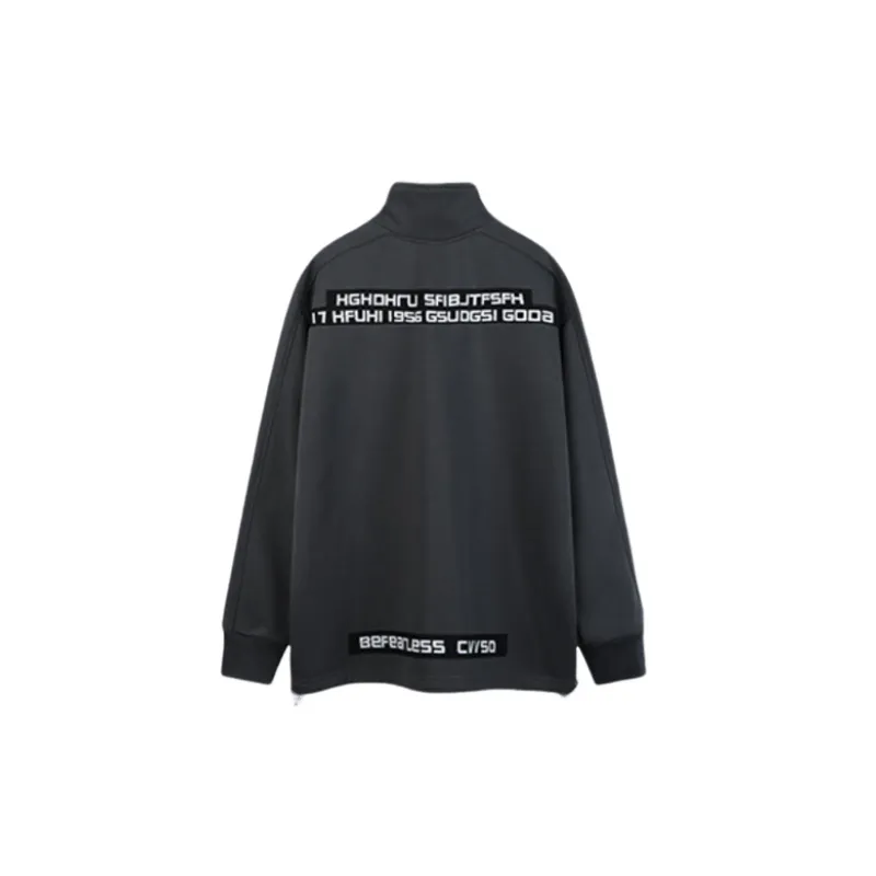 Hip Hop Embroidered Padded Velvet Zipper Street Loose Jacket-1
