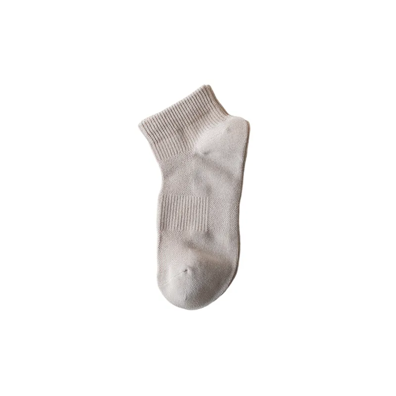 Fashionable Plain 100% Cotton Socks-1
