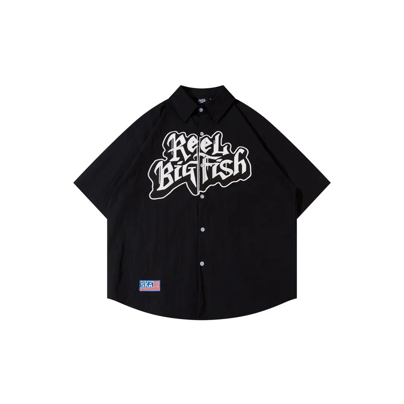Trendy Hip Hop Embroidered Shirt-0