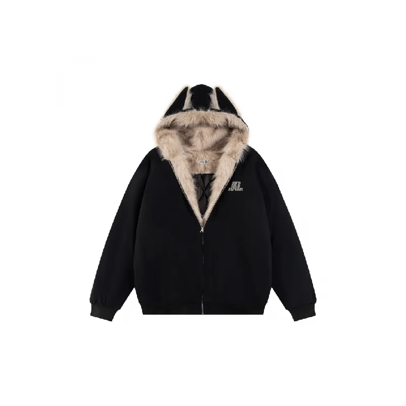 Retro Warm Blended Synthetic Fabrics Jacket-0
