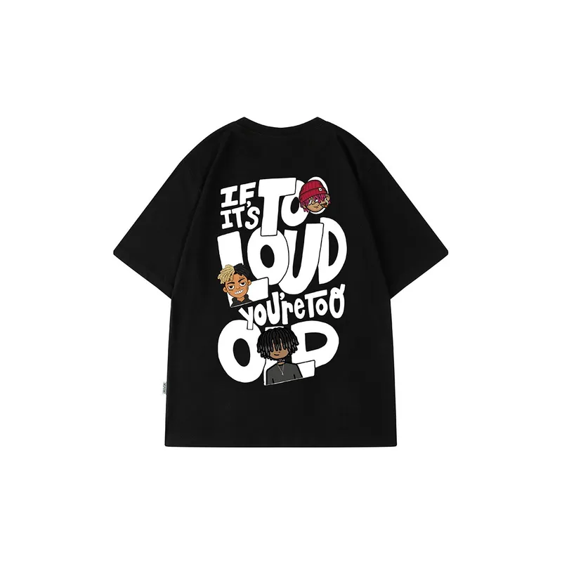 Crewneck Oversized Casual Hip hop Trendy T shirt-4