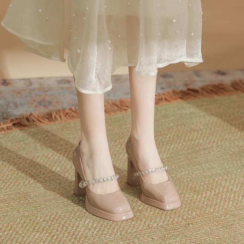 Fashionable Pearls Mary Jane Shoes-6