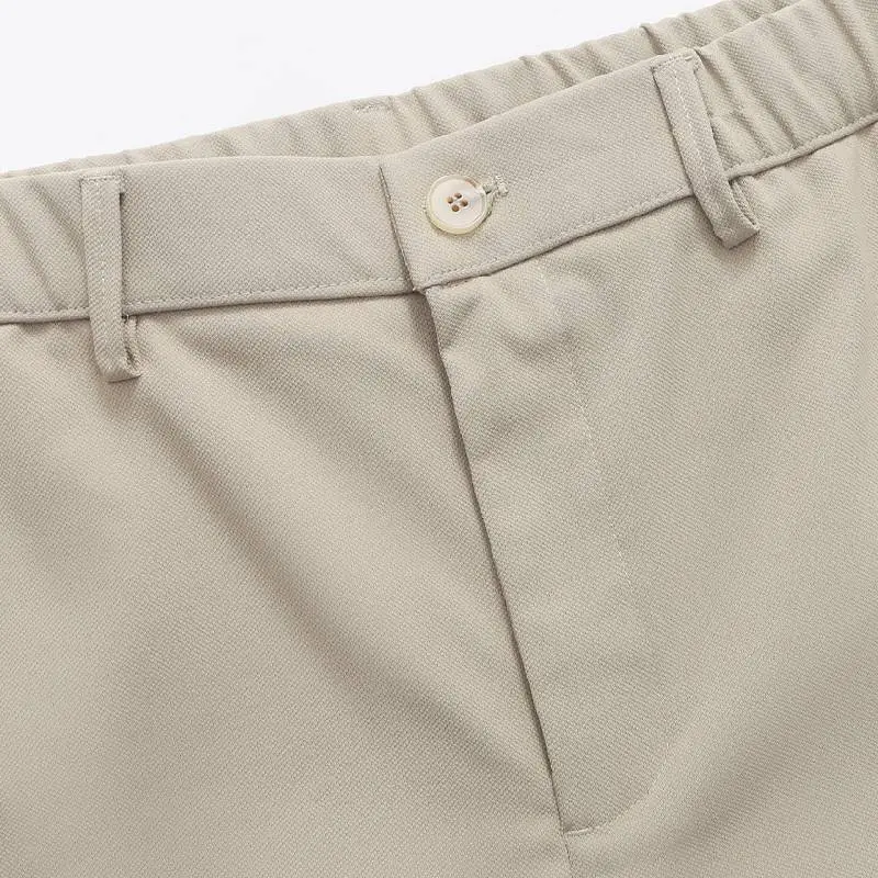 Business Simple Polyester Casual Shorts-4