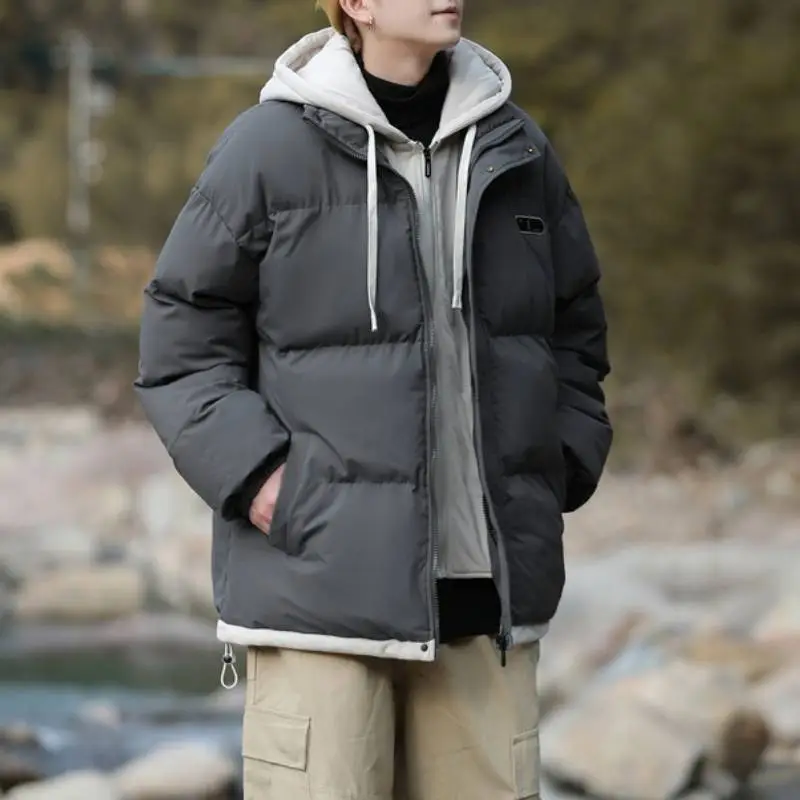 Fashionable Loose Plain Woven Quilted Jacket-6