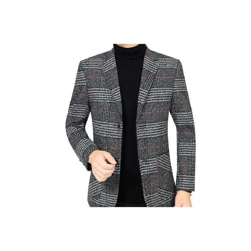 Glamorous Plaid Business Suit-8