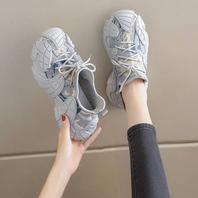 Sporty Breathable Chunky Sneakers-8