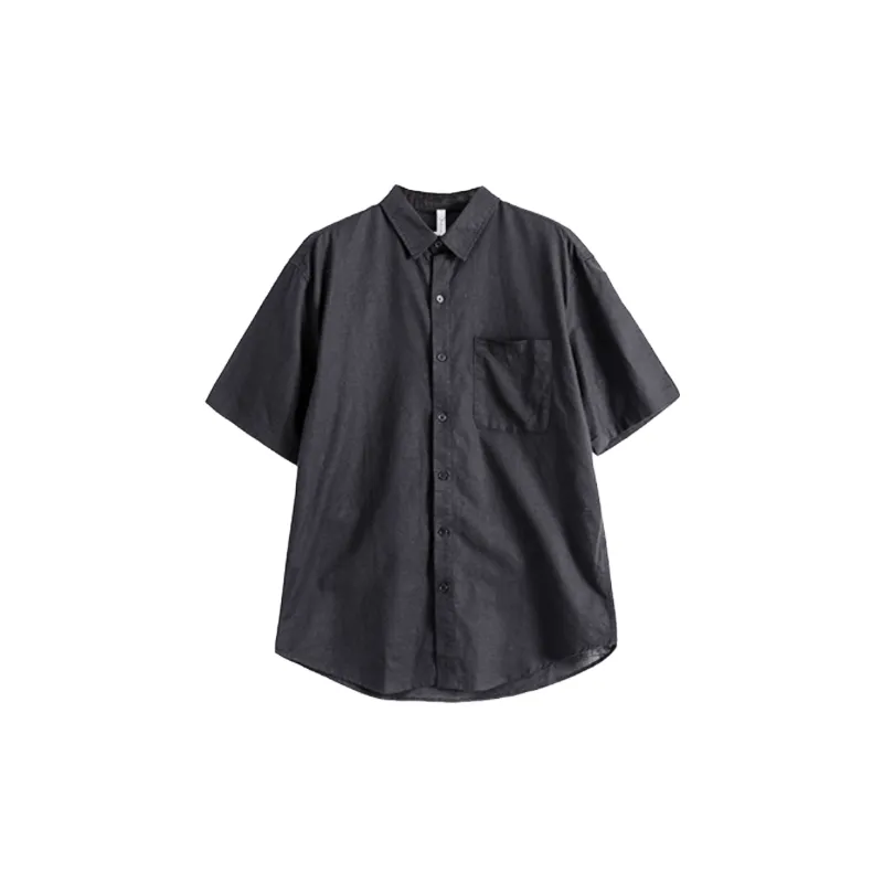 Casual Loose Flax Shirt Unisex-2
