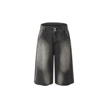 Hip Hop Gradient Jeans Shorts