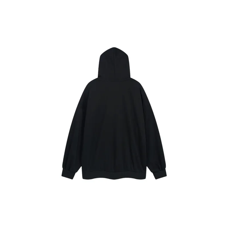Retro Text Graffiti Print Hoodie-1