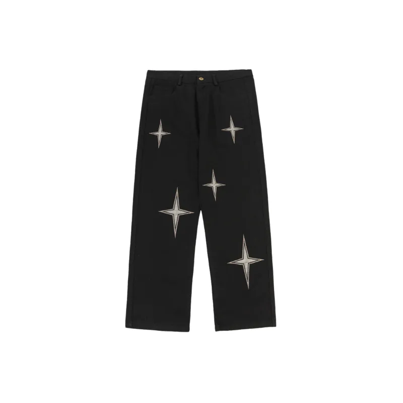 High Street Casual Straight Pants-0