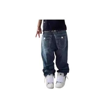 Retro Fashionable Washed Jeans