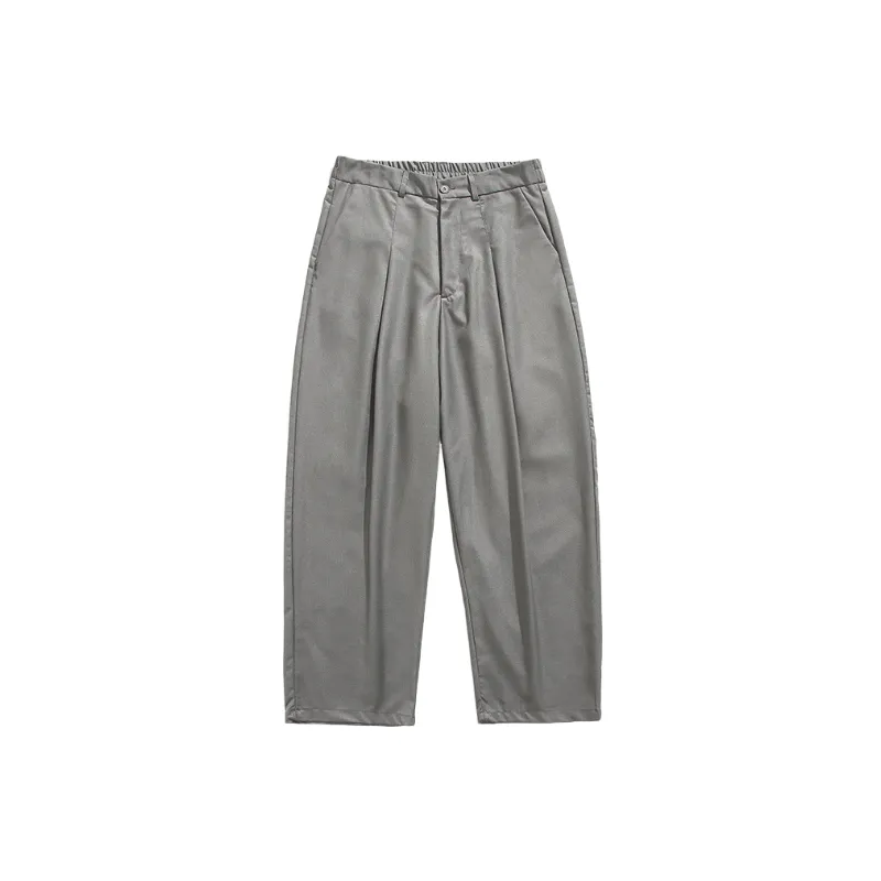 Casual Loose Linen Blend Fabric Suit Trousers-2
