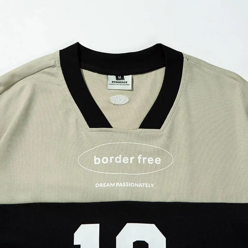 Retro Loose Cotton Blended Fabric T Shirt Unisex-4