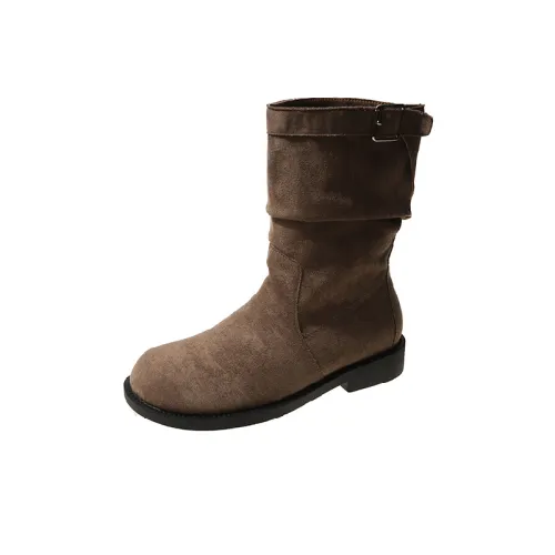 Retro Funky Mid-Calf Boots