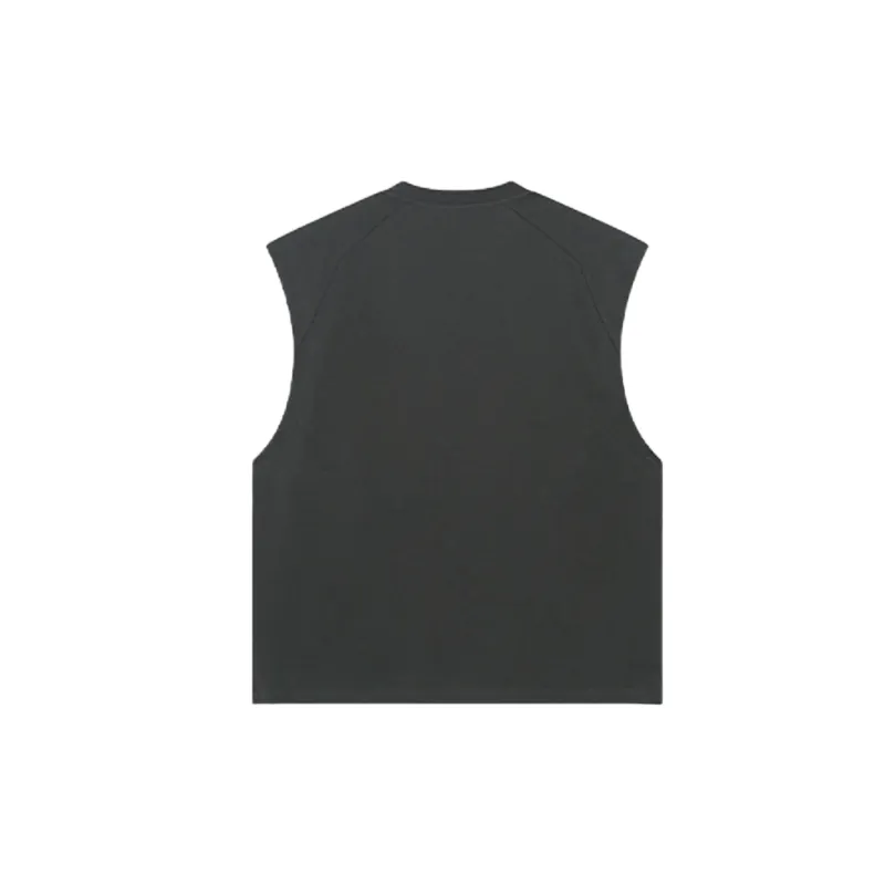 Plain Loose 100% Cotton Vest-11