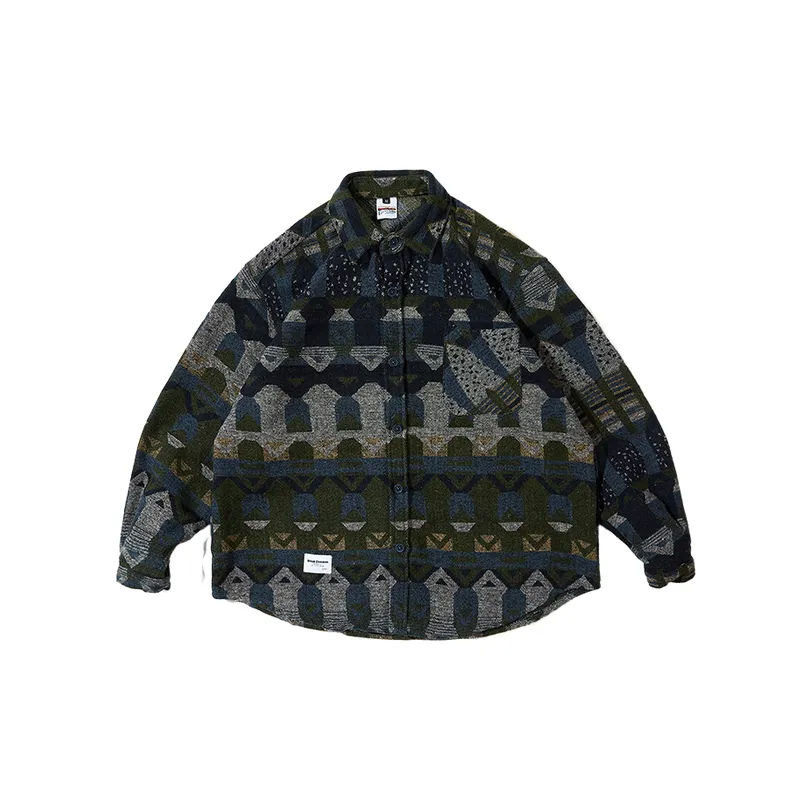 Retro Ditsy Flora Blended Synthetic Fabrics Jacket-0