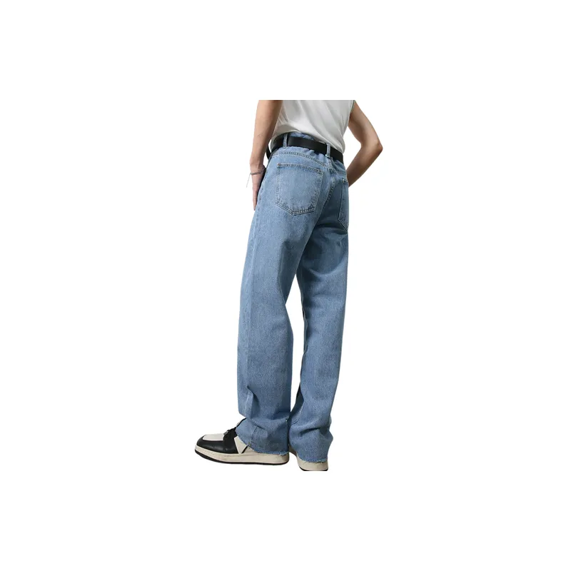 Washed Straight Leg Jeans-2