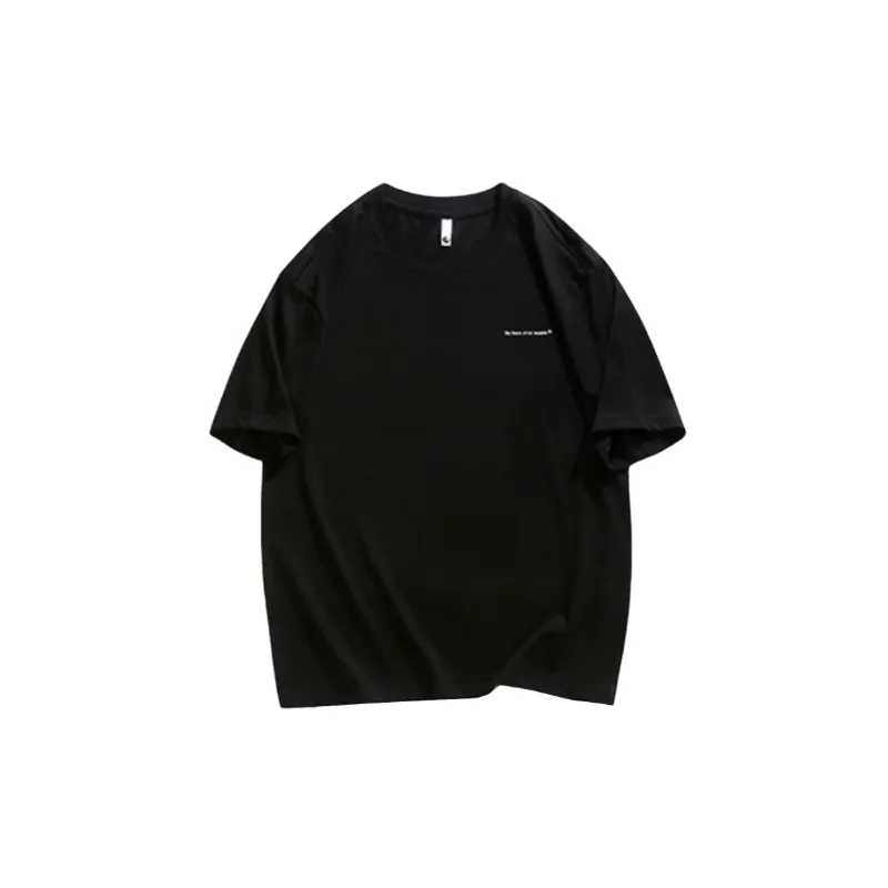 Loose Plain Cotton T Shirt-5