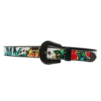Fashion Print Leather Belt