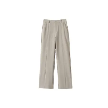 Casual Straight Leg Bamboo Fiber Suit Trousers