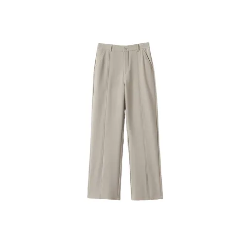 Casual Straight Leg Bamboo Fiber Suit Trousers