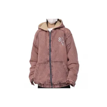 High Street Vintage Lamb Wool Hooded Denim Jacket