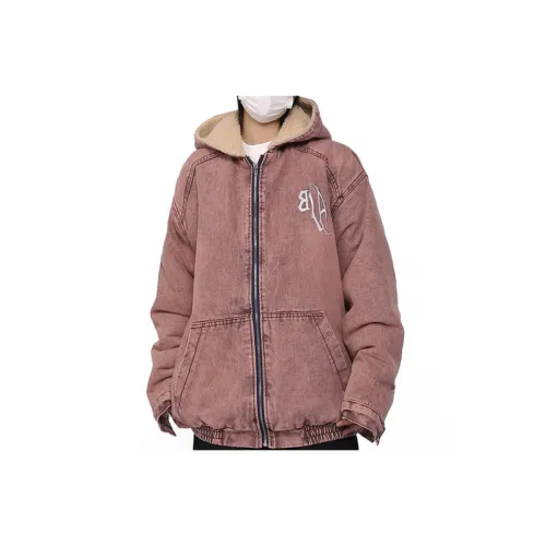 High Street Vintage Lamb Wool Hooded Denim Jacket