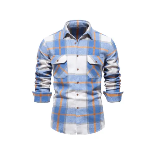 Fashionable Plaid Long Sleeve Shirt