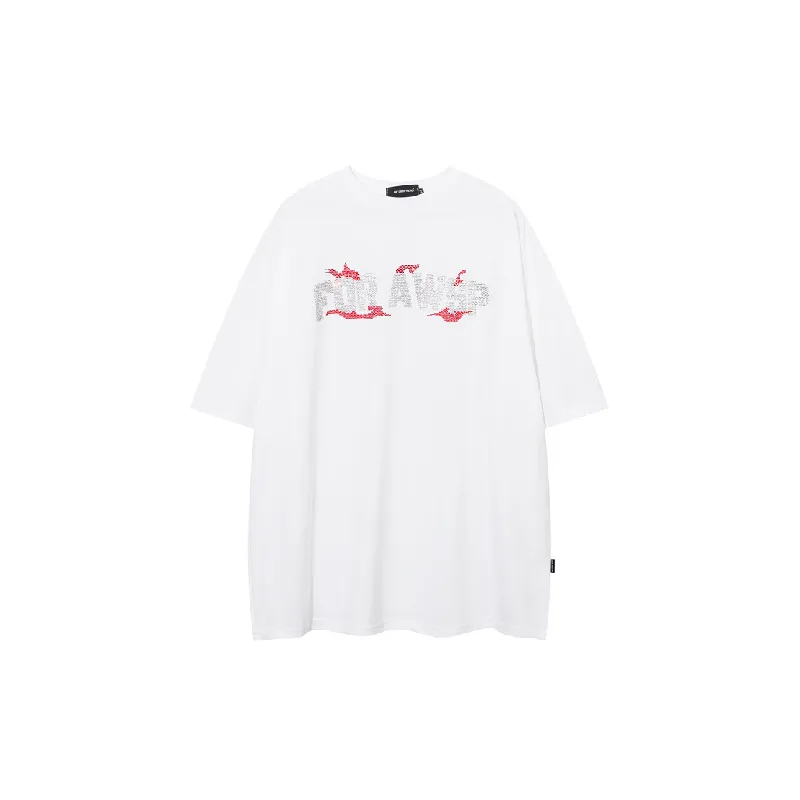 Fashion Retro Cotton Blended Fabric T-Shirt-0