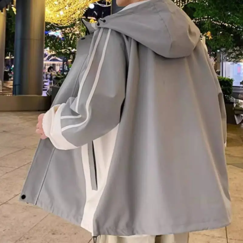 Casual Loose Blended Synthetic Fabrics Outdoor Jacket-6