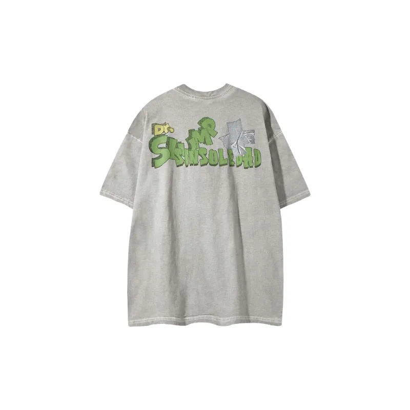 Loose Casual Cotton Blended Fabric T Shirt-1