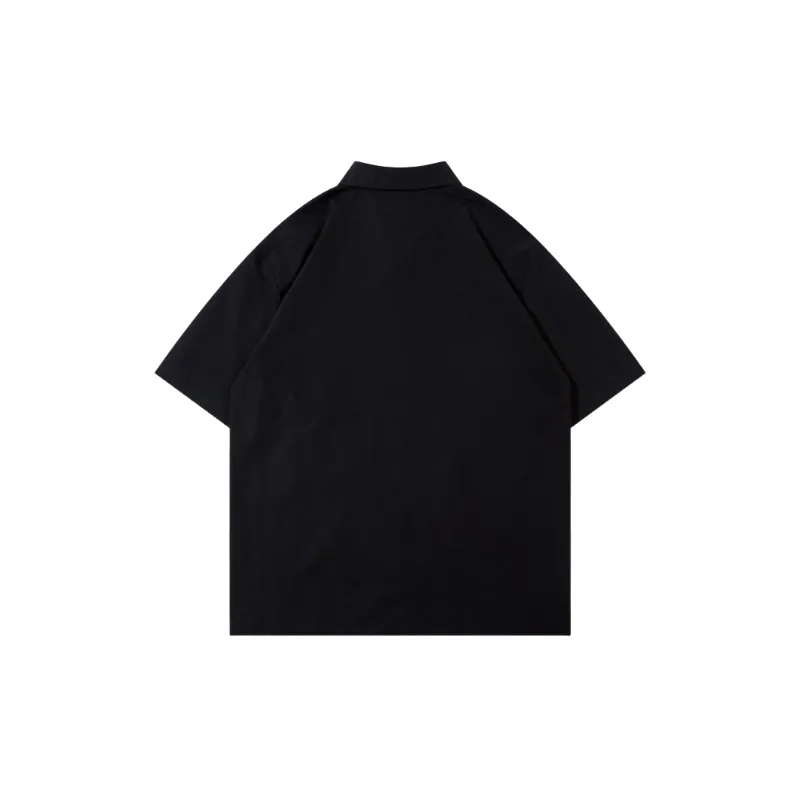Fashionable Zipper Cotton Shirt Unisex-3