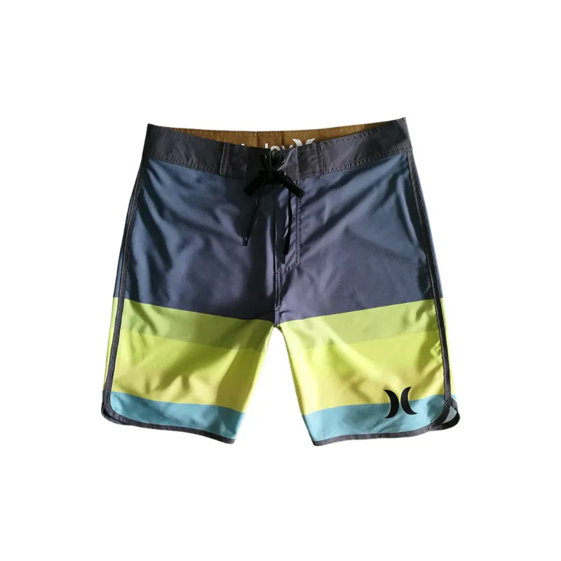 Casual Striped Blended Synthetic Fabrics Sports Shorts-1
