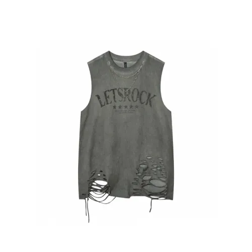 Simple Loose Washed Cotton Vest