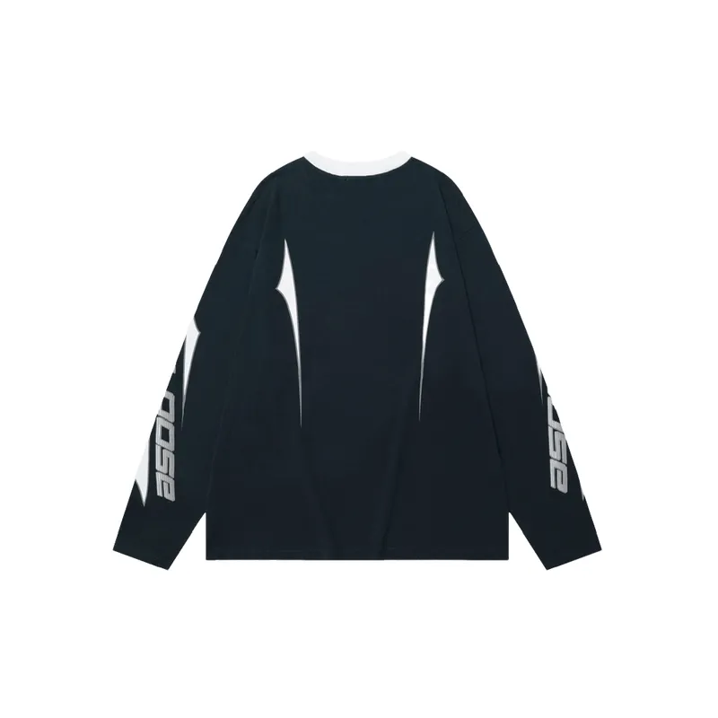 Street Print Long Sleeve T Shirt-1