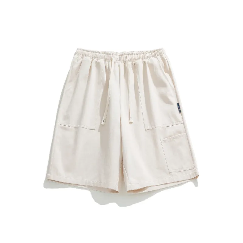 Retro Loose Cotton Baggy Casual Shorts-0