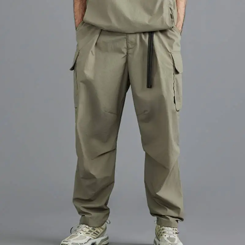 Basics Simple 100% Nylon Casual Pants-1