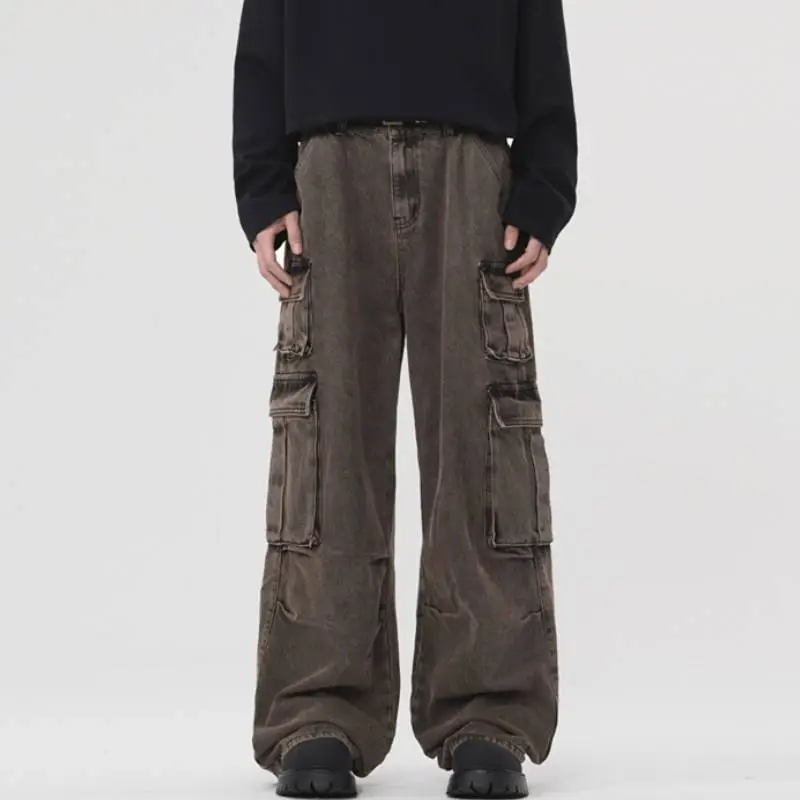 Funky Loose Denim Cargo Pants-2