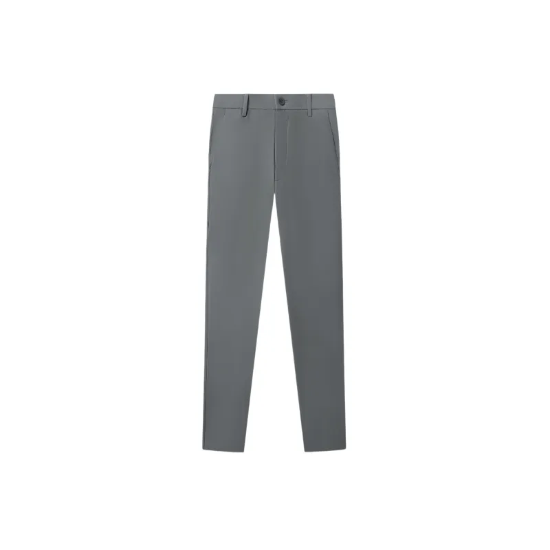 Simple Loose Blended Synthetic Fabrics Suit Trousers-0