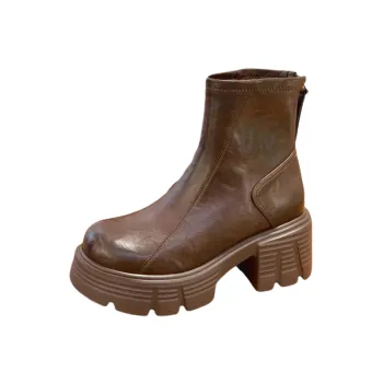 Retro Zipper Martin Boot